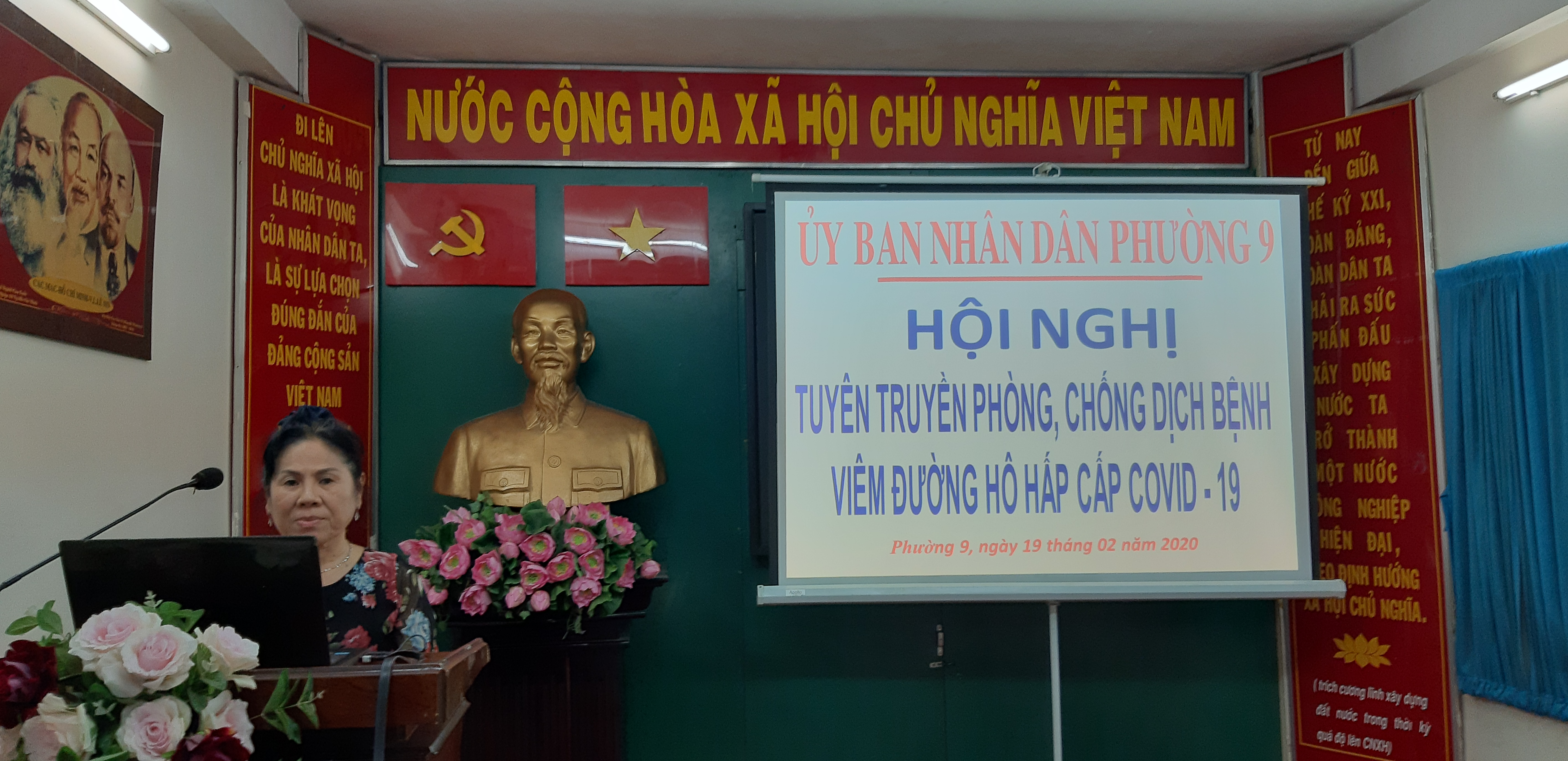 Image: Phường 9 tăng cường công tác phòng chống bệnh  viêm đường hô hấp cấp do virus COVID -19 