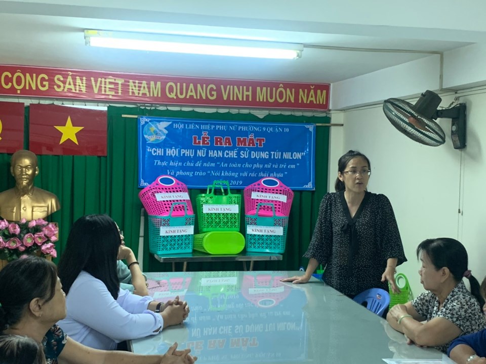 Image: HỘI LIÊN HIỆP PHỤ NỮ RA MẮT “CHI HỘI PHỤ NỮ HẠN CHẾ SỬ DỤNG TÚI NILON”