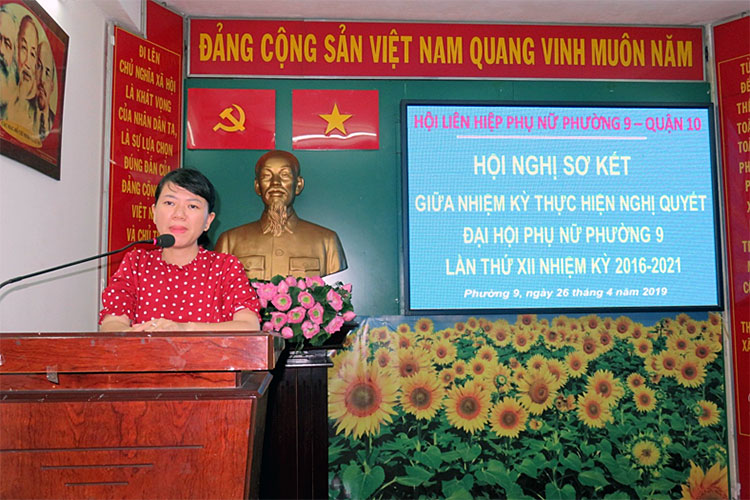 Image: Hội Liên hiệp Phụ nữ Phường 9 tổ chức Hội nghị sơ kết giữa nhiệm kỳ