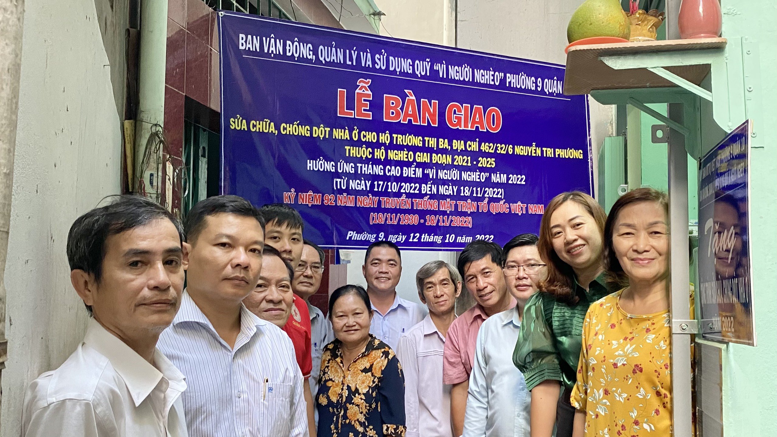 Image: Phường 9 Tổ chức Lễ bàn giao công trình xây dựng nhà tình thương 462/32/6 Nguyễn Tri Phương, phường 9, quận 10 