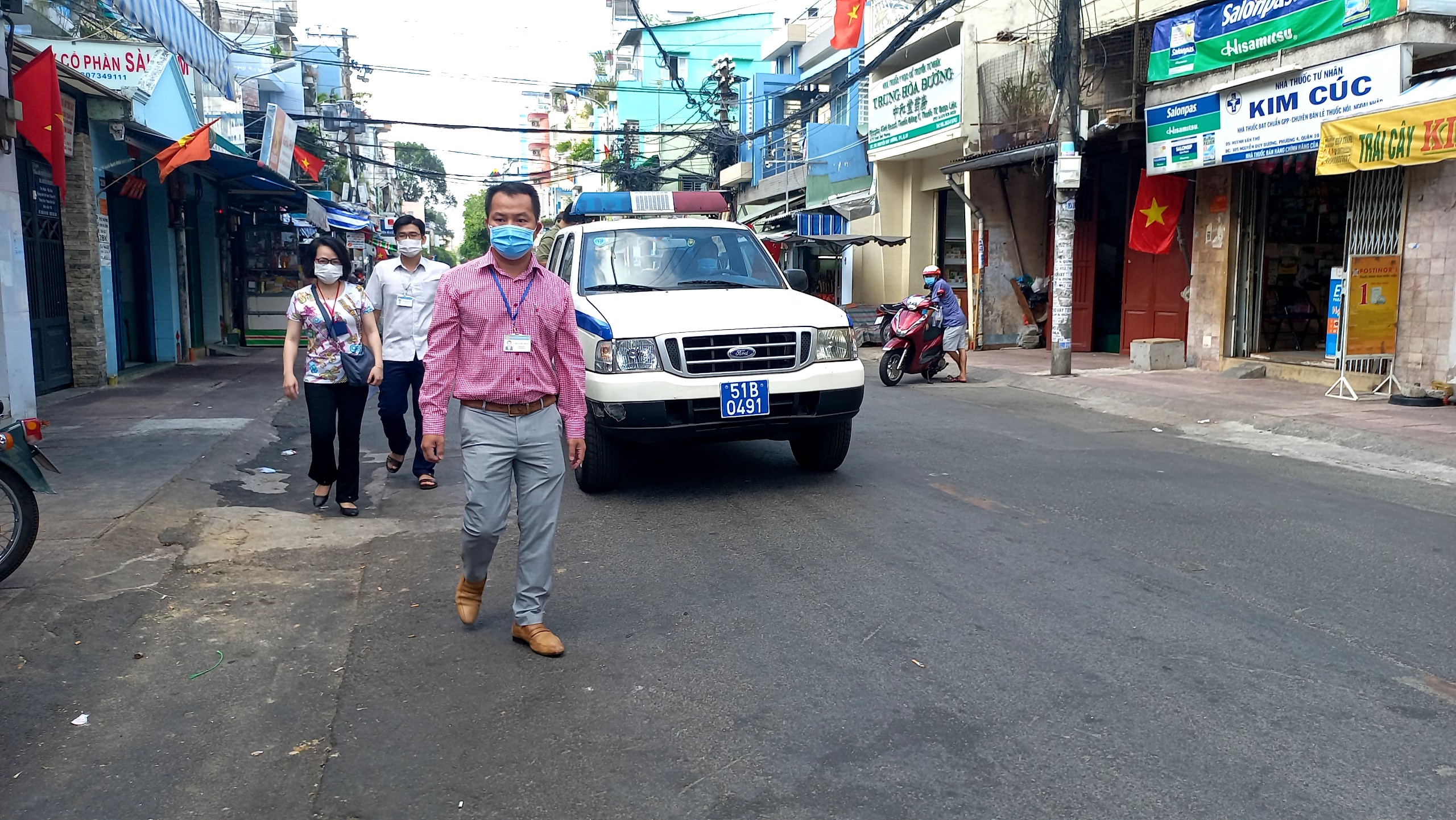 Image: Phường 9 tiếp tục đẩy mạnh kiểm tra việc chấp hành qui định phòng, chống dịch COVID-19