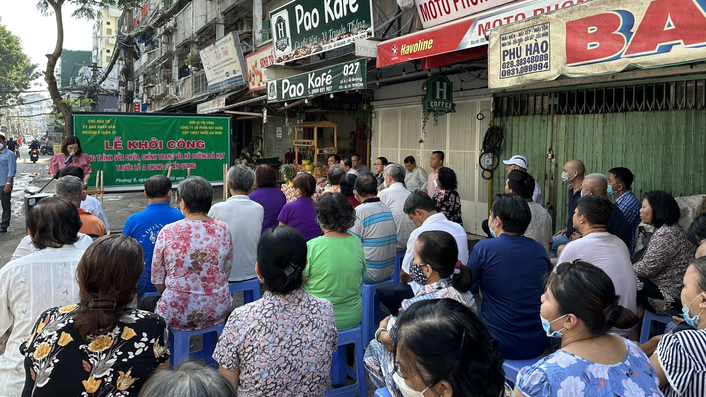 Image: Lễ Khởi công sửa chữa, chỉnh trang vỉa hè đường Bà Hạt, P9/Q10 (trước lô A chung cư Ấn Quang)